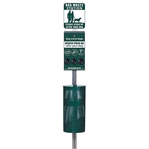 Dog Waste Station - Everything Included - Free 400 Waste Bags and 50 can Liners