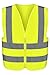 Neiko High Visibility Safety Vest ANSI Class 2, 2 Pockets, Neon Yellow, Large (L)