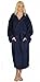 Arus Women's Classic Hooded Bathrobe Turkish Cotton Terry Cloth Robe (L,N.Blue)