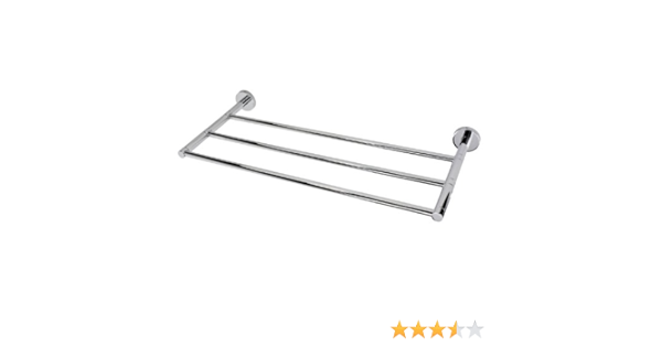Gedy FE44-13 Estantería Rectangular para baño de Pared, 1,6 cm de Largo x 61 cm de Ancho, Cromo/cromall, cromado, 1.6