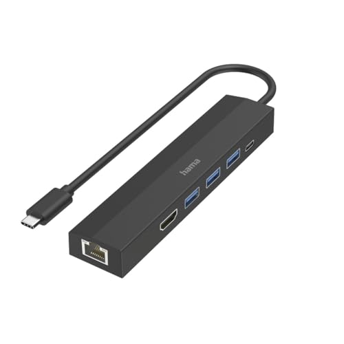 Hama Multi-port USB-C Hub (6-in-1 Adapter: 3 USB-A, 1 USB-C... en promo sur Amazon
