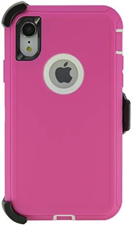 WallSkiN Turtle Series Cases for iPhone XR (Only) Tough Protection with Kickstand & Holster - Sweet (Pink/White)