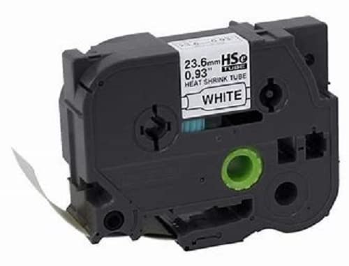 Compatible Label Tape for Brother P-Touch. 1.5m in Length. See Description for List of Compatible Printers. (Black ON White, HSE-251 24mm)
