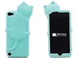 [Icase-mall] Baby Blue Lovely Kiki Cat Silicone Case Cover for Apple iPod Touch 5th Generation 5G 5 with Earphone Anti Dust - Retail Packing Xmas Gift