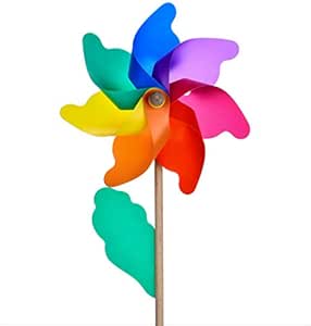 Molino de Viento de Palo de Madera de plástico jardín: Amazon.es