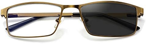 TCYLZ Progressive Multi-Focal,Photochromic Metal Color Change Reading Glasses, Far And Near Dual Use- Intelligent Progressive Multi-Focus Resin Lenses - Outdoor Automatic Color Change Sunglasses