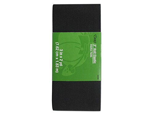 Dritz 3 in. Knit Elastic Hank - Black - 2 Yds.
