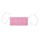 DALIX Waist Aprons Commercial Restaurant Home Bib Spun Poly Cotton Kitchen Pinstripe Pink