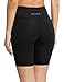 BALEAF Women’s 8″ High Waist Biker Workout Yoga Running Compression Exercise Shorts Side Pockets Black Size Lthumb 2