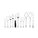 Pfaltzgraff Sapphire Bay 53-Piece Stainless Steel Flatware Set with Serving Utensil Set and Steak Knives, Service for 8