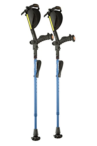 Ergobaum® Prime 7TH Generation by Ergoactives. 1 Pair (2 Units) of Ergonomic Forearm Crutches - Adult 5' - 6'6'' Adjustable (Blue)