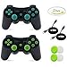 PS3 Controller, Wireless Bluetooth Gamepad Double Vibration Six-Axis Remote Joystick for Playstation 3 with Charging Cord (2 Pack)