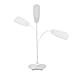 HaMi 5W 18LED Desk Lamp,Eye-Care Dimmable Table Light Lamp with 3 Level Dimmer Touch Control, Adjustable Gooseneck Lamp for Studying, Reading, Working,Camping - White