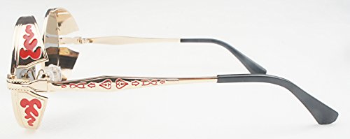 Vivian & Vincent Vintage Hippie Retro Metal Round Circle Frame Sunglasses (Gold Frame Champagne Lens) - Thumbnail 2
