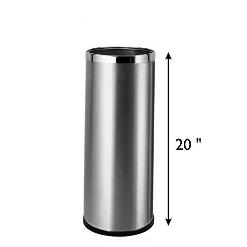 Bennett Umbrella Stand, Stainless Steel Round Style, w/Removable Inner Bucket 20" Tall, Entry Hallway Décor Home, Office Decoration Rack Holds Umbrellas Canes Walking Sticks Great Gift Idea - Thumbnail 6
