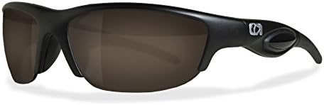 Amphibia Eyegear Hydra Matte Black Half Frame with Sandstorm Polarized Lens