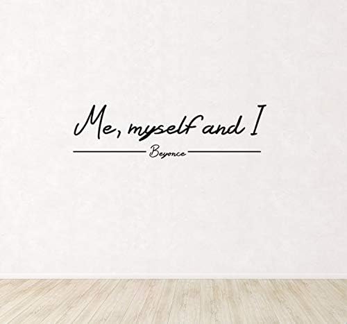 Decal Quotes Me Myself And I Inspirational Quote For Bedroom Living Room Home Decor Amazon Co Uk Diy Tools
