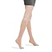 Fytto Women's Compression Socks, Sheer 15-20mmHg Hosiery - Professional Support for Travel, Varicose Veins & Pregnancy, Slip-Resistant, Nude, Medium