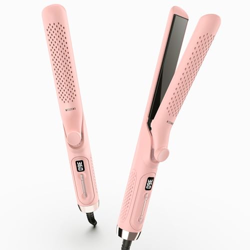 Photo 1 of MESCOMB 360° Airflow Styler Curling Iron - 1 Inch Hair Straightener and Curler 2 in 1 with Vented Cool Air to Lock in Style, Flat Iron Curling Wand for Short Hair, Adjustable Temp, Dual Voltage