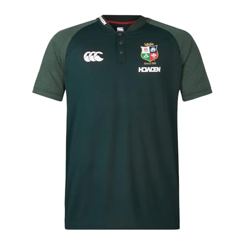 Canterbury Mens Official British & Irish Lions Polo Shirt | Breathable | Moisture Wicking, Scarab, XS
