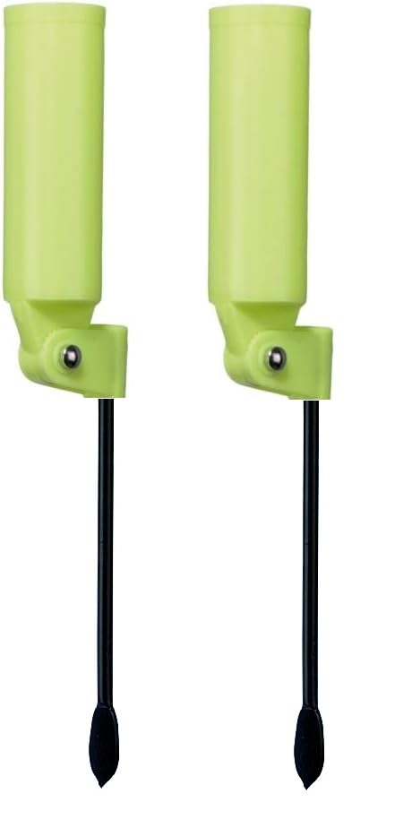 Jenzi Folding Rod Holder Ground Spike Vertical Base + Free Petri Heil Sticker Set of 2