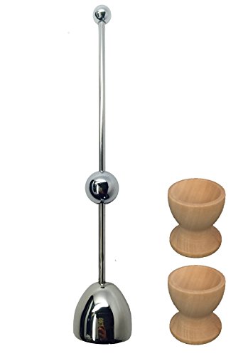 JJMG Stainless Steel Egg Topper Shell Cracker, Easter Premium Kitchen Tool for Removing the Top of Raw, Soft or Hard Boiled Eggs, Open, Separate and Cut the Top of the Egg Shell Smooth Round Opening