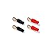 KnuKonceptz Tinned Copper 1/0 Gauge Crimp Style Ring Terminal (2 Pair) with Heat Shrink