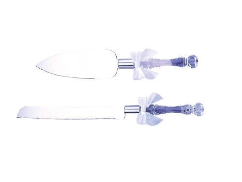 UPC 715781863026, Hortense B. Hewitt Wedding Accessories Acrylic Handle Knife and Cake Server Set With Bows