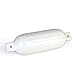 Leader Accessories Ribbed Twin Eyes White 6.5''x23'' Boat Fender Pack of 4 Includes 3/8'' Fender Lines Pack of 4 and Pump to Inflate