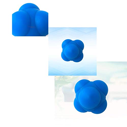 NiceButy Reaction Ball Hexagon Field Training Ball High Bounce Reaction Ball Agility Trainer for Baseball and Diamond Sports Blue - Thumbnail 3