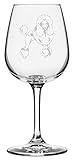 Poodle Dog Themed Etched 12.75oz Libbey Wine Glass