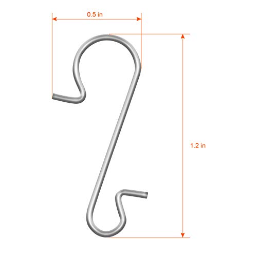 Naler Ornament Hooks Stainless Steel S-Shaped Hangers for Christmas Decorations 120 Pack - Thumbnail 4
