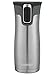 Contigo West Loop Stainless Steel Vacuum-Insulated Travel Mug with Spill-Proof Lid, 16oz 2-Pack, Very Berry & Steel Colors, Keeps Hot to 5h & Cold to 12h