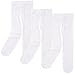 Luvable Friends Baby Girls' Nylon Tights, White, 9-18 Months US