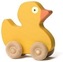 Handcrafted In Virginia Eco-Friendly Wood Toy Made With Non-Toxic Paint, Wooden Duck Rollimal