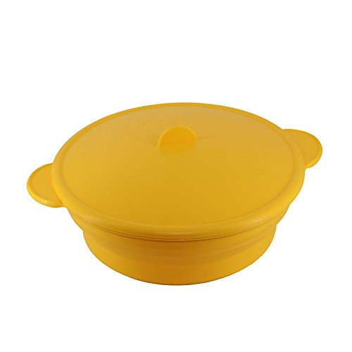 Collapsible Silicone Steamer Cooker Rice Grain Cereal Cooking Tools Bowl Plate Vegetable Steamer Cookware Tool by Xiaolanwelc - Thumbnail 2