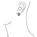 Medium Size Enhanced Gemstone Green Jade Round Tube Hoop Earrings Western Jewelry For Women Teen .925 Sterling Silver .75 Inch Diameter