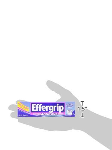 Effergrip Denture Adhesive Cream, Extra Strong Holding Power, 1.5 oz - Thumbnail 3