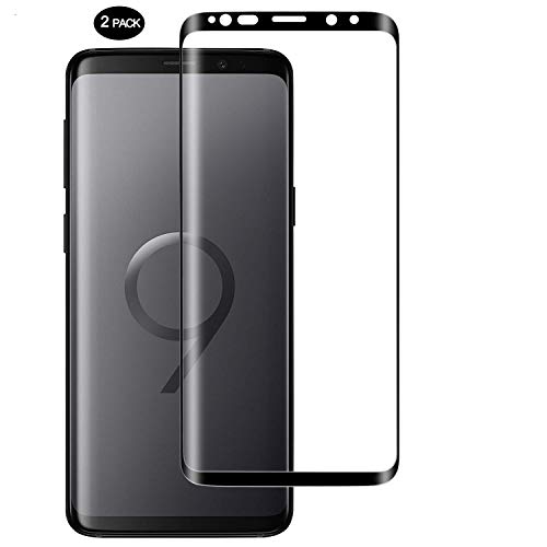 Samsung Galaxy S9 Plus Screen Protector [2 Pack], S9 Plus Tempered Glass Guard Film Screen Film HD Clear 3D Curved Full Coverage Screen Saver[9H Hardness,Anti-Scratch, Anti-Bubble](NOT S9)