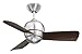kathy ireland HOME Tilo Modern Ceiling Fan, 30 Inch | Dual Mount Low Profile Hugger with 3 Blades | Damp Rated Fixture for Indoor/Outdoor | Light Kit Adaptable, Brushed Steel