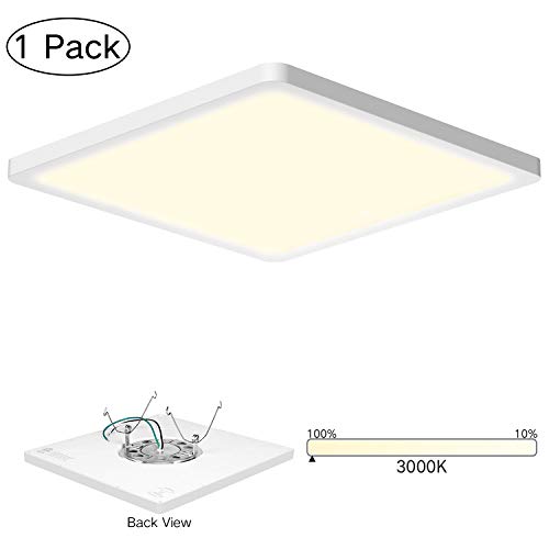 Avanlo Super Slim 0 6 Inch Thickness 12 Inch Led Ceiling Light Fixture 120v 3000k 1680lm 24w 150w Equivalent Dimmable Square For 3 5 4