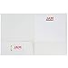 JAM PAPER Laminated Two Pocket Glossy School Folders - Letter Size - High Gloss White - Bulk 25/Pack