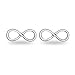 Spoil Cupid 925 Sterling Silver Symbol Infinity Stud Earrings
