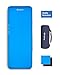 KingCamp Camping Sleeping Pad Foam Mat Mattress 4 inches Thick Pad with Carry Bag for Tent Traveling Hiking Single Double Multiple Bright Colors (Blue-Deluxe Wide)