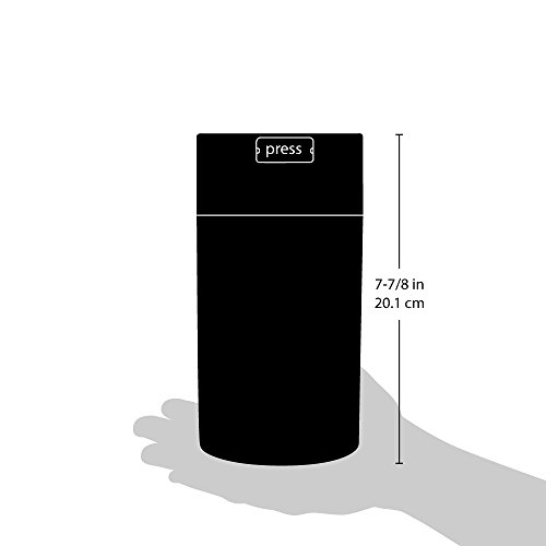 Pawvac 12 Ounce Vacuum Sealed Pet Food Storage Container; Black Cap