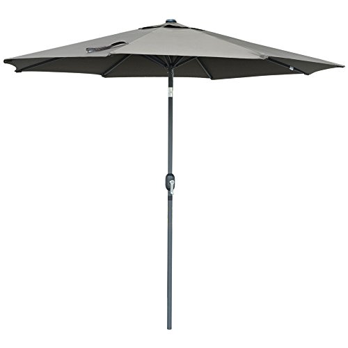 SNAIL Aluminum 9 foot WindProof Push Button Tilt Outdoor Patio Umbrella Pool Deck Garden Table S ...