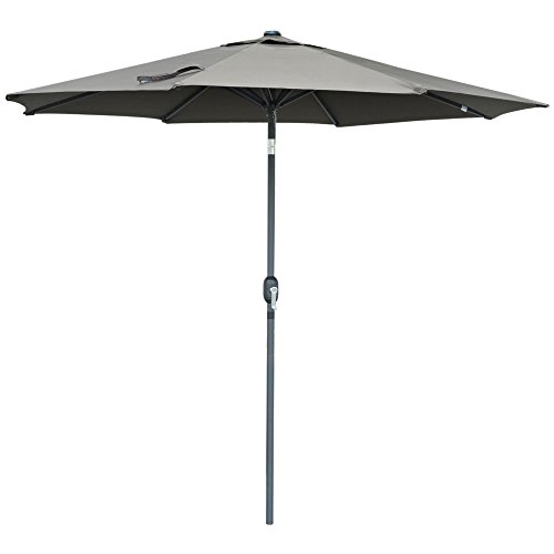 SNAIL Aluminum 9 foot WindProof Push Button Tilt Outdoor Patio Umbrella Pool Deck Garden Table S ...