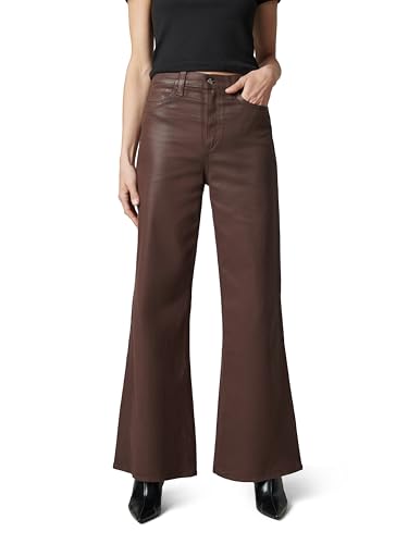Joe's Jeans Women's The Mia Petite High Rise Wide Leg Jean, Espresso Coated, 31