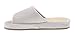 Bronze Times (TM) Unisex Vertical Stripes Indoor Cotton Flax House Slippers (C-beige)