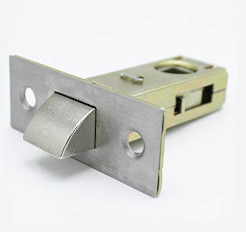Tubular Latch, Stainless Steel Mortice Latch, Tubular Latch for Interior Door, Spring Latch for Bathroom, Toilet Screwless (30mm)